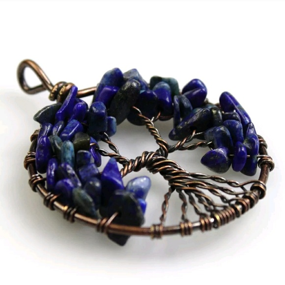 Lapis lazuli chip tree of life - Picture 2 of 4